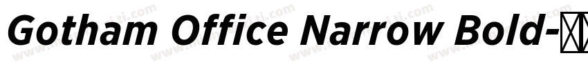 Gotham Office Narrow Bold字体转换